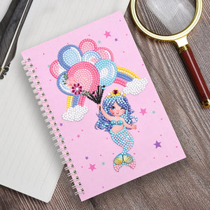 60 Pages Diamond Painting Notebook DIY Mosaic Diary Book (006 Beauty Fish)