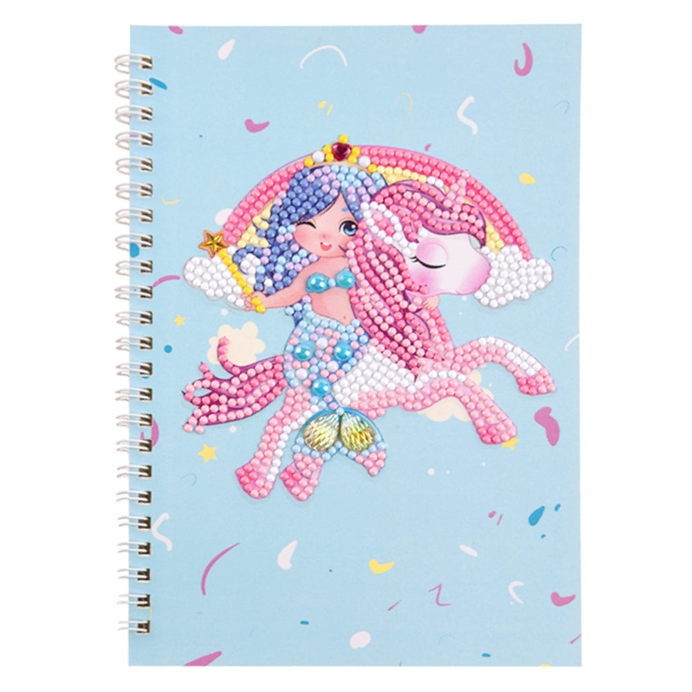 60 Pages Diamond Painting Notebook DIY 5D Diary Book (003 Fish Horn Horse)