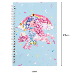 60 Pages Diamond Painting Notebook DIY 5D Diary Book (003 Fish Horn Horse)