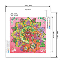 Load image into Gallery viewer, Mandala Flower 30x30cm(canvas) partial special shaped drill diamond painting
