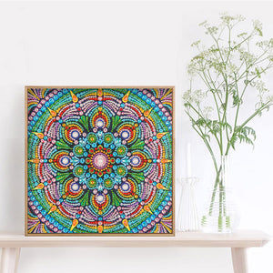 Mandala Flower 30x30cm(canvas) partial special shaped drill diamond painting