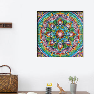 Mandala Flower 30x30cm(canvas) partial special shaped drill diamond painting