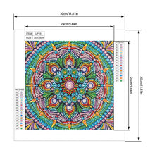 Load image into Gallery viewer, Mandala Flower 30x30cm(canvas) partial special shaped drill diamond painting
