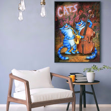 Load image into Gallery viewer, Cute Blue Cat 30x40cm(canvas) full round drill diamond painting
