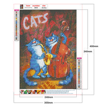 Load image into Gallery viewer, Cute Blue Cat 30x40cm(canvas) full round drill diamond painting
