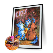 Load image into Gallery viewer, Cute Blue Cat 30x40cm(canvas) full round drill diamond painting
