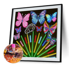 Load image into Gallery viewer, Flower Glasses 30x30cm(canvas) partial special shaped drill diamond painting
