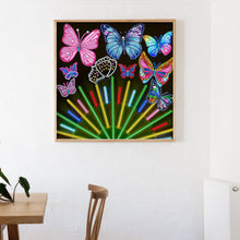 Load image into Gallery viewer, Flower Glasses 30x30cm(canvas) partial special shaped drill diamond painting
