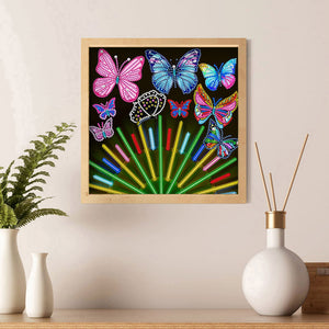 Flower Glasses 30x30cm(canvas) partial special shaped drill diamond painting