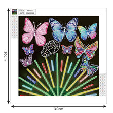 Load image into Gallery viewer, Flower Glasses 30x30cm(canvas) partial special shaped drill diamond painting
