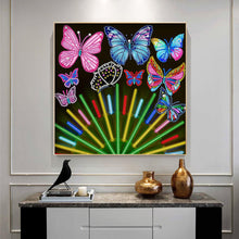 Load image into Gallery viewer, Flower Glasses 30x30cm(canvas) partial special shaped drill diamond painting
