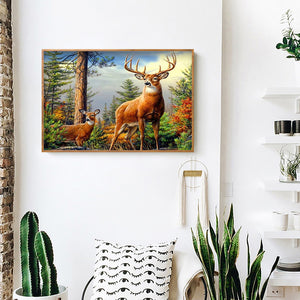 Deer 40x30cm(canvas) full round drill diamond painting