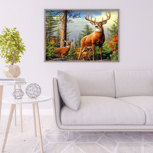 Deer 40x30cm(canvas) full round drill diamond painting