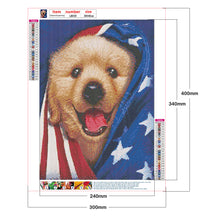 Load image into Gallery viewer, Flag Dog 30x40cm(canvas) full round drill diamond painting
