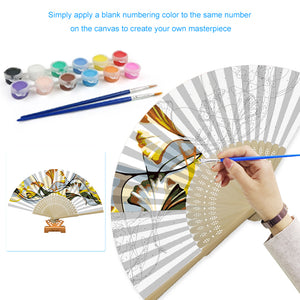 Ginkgo Leaf - Painting By Numbers Folding Fan