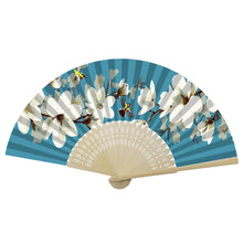 Load image into Gallery viewer, White Flower &amp; Bird - Painting By Numbers Folding Fan
