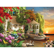 Load image into Gallery viewer, Garden 40x30cm(canvas) full round drill diamond painting
