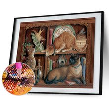 Load image into Gallery viewer, Cat 50x40cm(canvas) full round drill diamond painting
