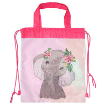 Load image into Gallery viewer, Mosaic Drawstring Backpack DIY Special Shape Diamond Knapsack (Elephant)
