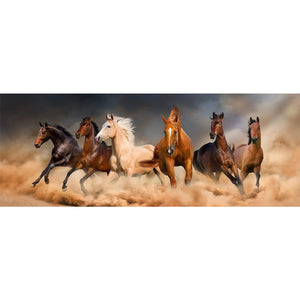 Sunset Running Horse 80x30cm(canvas) full round drill diamond painting