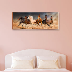 Sunset Running Horse 80x30cm(canvas) full round drill diamond painting