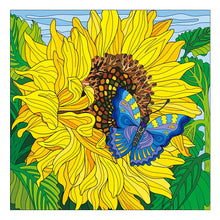 Load image into Gallery viewer, Sunflower Butterfly 30x30cm(canvas) partial special shaped drill diamond painting
