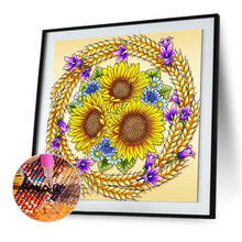 Load image into Gallery viewer, Sunflower 30x30cm(canvas) partial special shaped drill diamond painting
