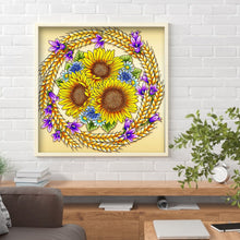 Load image into Gallery viewer, Sunflower 30x30cm(canvas) partial special shaped drill diamond painting
