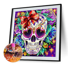 Load image into Gallery viewer, Skull 30x30cm(canvas) partial special shaped drill diamond painting
