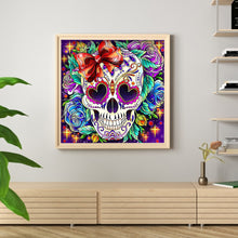 Load image into Gallery viewer, Skull 30x30cm(canvas) partial special shaped drill diamond painting
