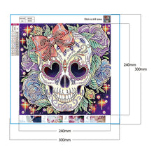 Load image into Gallery viewer, Skull 30x30cm(canvas) partial special shaped drill diamond painting
