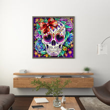 Load image into Gallery viewer, Skull 30x30cm(canvas) partial special shaped drill diamond painting
