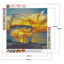 Load image into Gallery viewer, Water Glass Scenery 30x30cm(canvas) full round drill diamond painting
