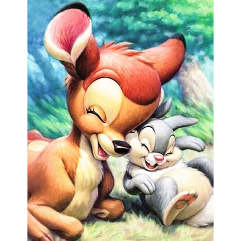 Squirrel & Rabbit 30x40cm(canvas) full round drill diamond painting