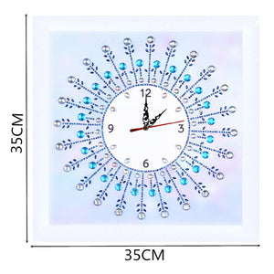 Simple Flower Clock Part Drill Special Shape Diamond DIY 5D Gifts (DZ067)