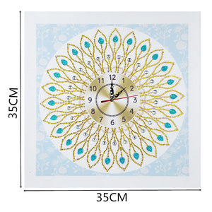Simple Flower Clock Part Drill Special Shape Diamond DIY 5D Gifts (DZ068)