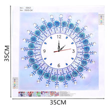Load image into Gallery viewer, Simple Flower Clock Part Drill Special Shape Diamond DIY 5D Gifts (DZ623)
