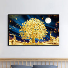 Load image into Gallery viewer, Money Tree 50x30cm(canvas) full round drill diamond painting

