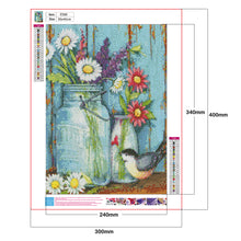 Load image into Gallery viewer, Bottle Of Flowers Birds 30x40cm(canvas) full round drill diamond painting
