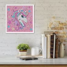 Load image into Gallery viewer, Unicorn with frame 18x18cm(canvas) full special shaped drill diamond painting
