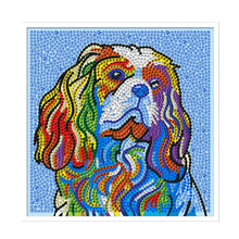 Load image into Gallery viewer, Puppy with frame 18x18cm(canvas) full special shaped drill diamond painting
