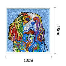 Load image into Gallery viewer, Puppy with frame 18x18cm(canvas) full special shaped drill diamond painting

