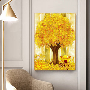 Money Tree 50x65cm(canvas) full round drill diamond painting