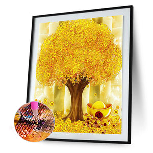 Money Tree 50x65cm(canvas) full round drill diamond painting