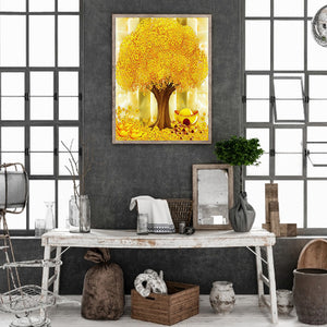 Money Tree 50x65cm(canvas) full round drill diamond painting