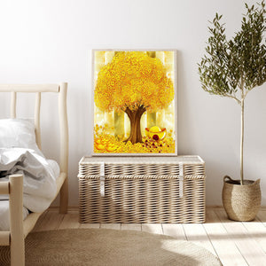 Money Tree 50x65cm(canvas) full round drill diamond painting