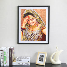 Load image into Gallery viewer, Indian Lady 30x40cm(canvas) partial special shaped drill diamond painting
