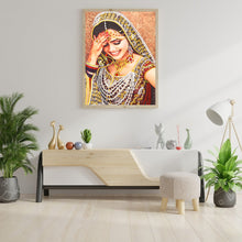 Load image into Gallery viewer, Indian Lady 30x40cm(canvas) partial special shaped drill diamond painting
