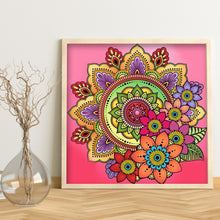 Load image into Gallery viewer, Mandala 30x30cm(canvas) full crystal drill diamond painting
