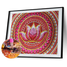 Load image into Gallery viewer, Lotus 40x30cm(canvas) full crystal drill diamond painting
